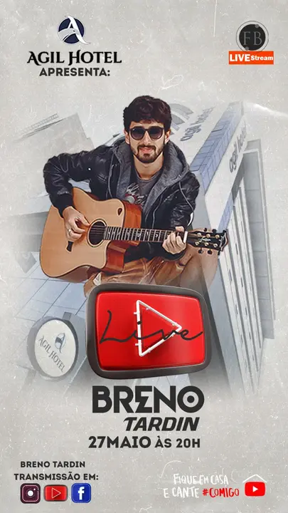 Cartaz da live do Agil Hotel de maio de 2020
